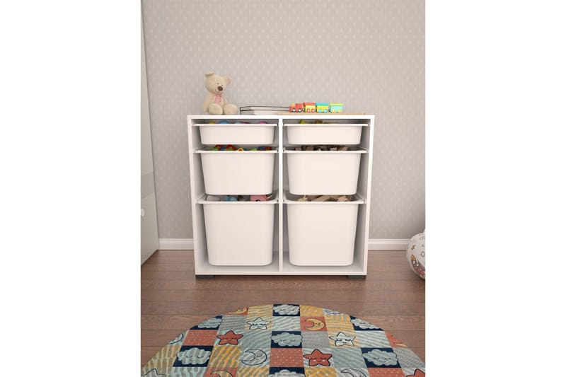 Multifunktionsskab Carla Hvid - Hvid - Opbevaring - Opbevaring til småting - Kurve & kasser