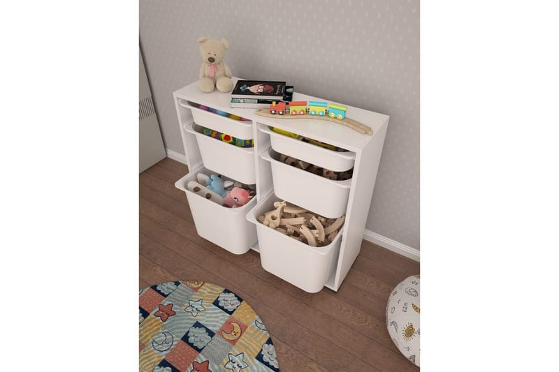 Multifunktionsskab Carla Hvid - Hvid - Opbevaring - Opbevaring til småting - Kurve & kasser