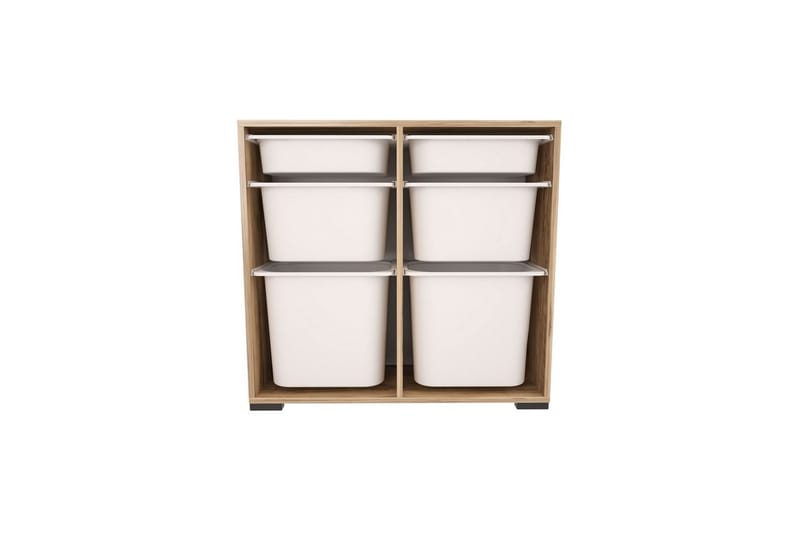 Multifunktionsskab Carla Valnød Hvid - Valnød Hvid - Opbevaring - Opbevaring til småting - Kurve & kasser