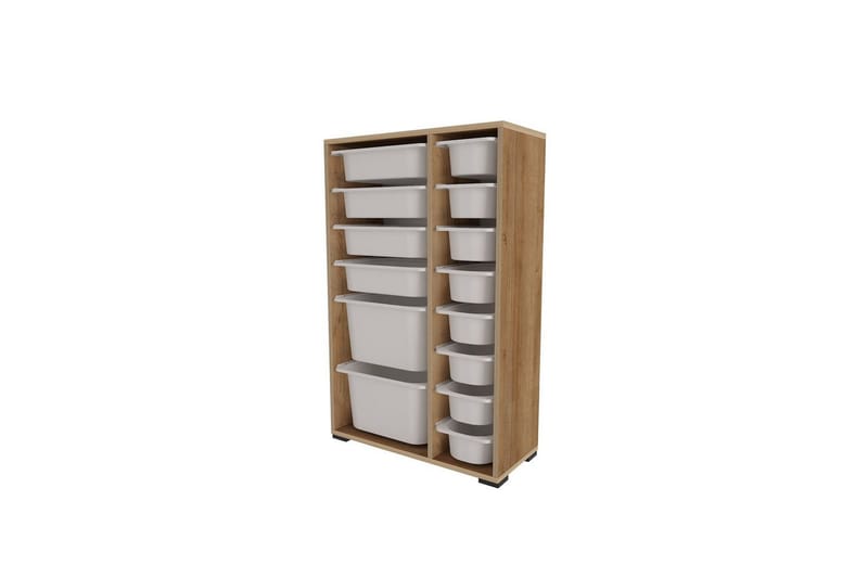 Multifunktionsskab Core (69,5 x 109 x 30 cm) Eg / Hvid - Eg / Hvid - Opbevaring - Opbevaring til småting - Kurve & kasser