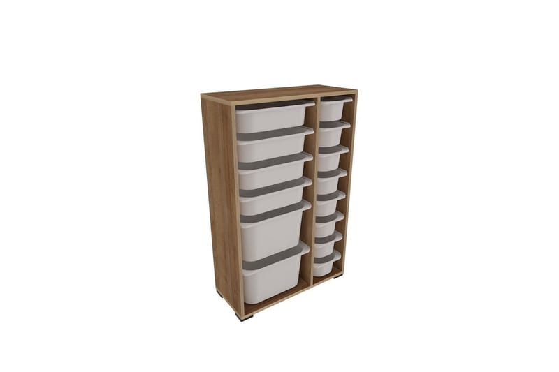 Multifunktionsskab Core (69,5 x 109 x 30 cm) Eg / Hvid - Eg / Hvid - Opbevaring - Opbevaring til småting - Kurve & kasser