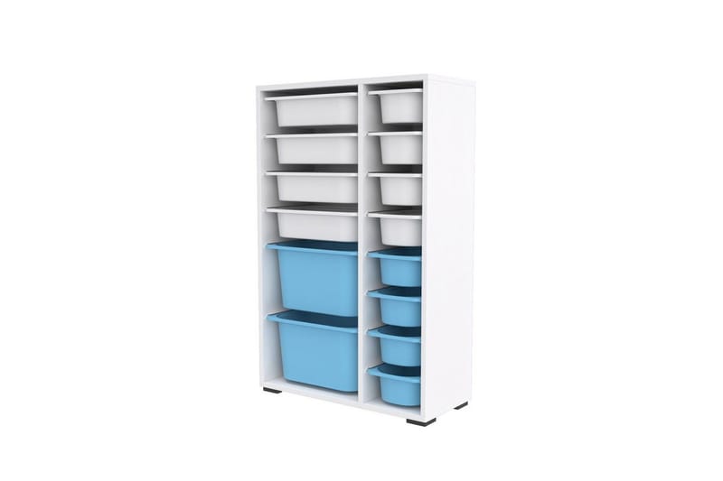 Multifunktionsskab Core (69,5 x 109 x 30 cm) Hvid / Blå, Hvid / Blå