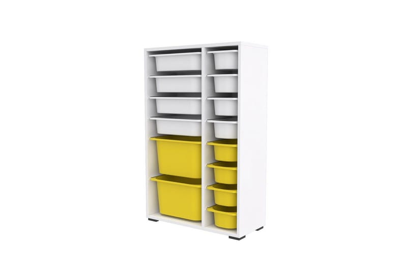 Multifunktionsskab Core (69,5 x 109 x 30 cm) Hvid / Gul, Hvid / Gul