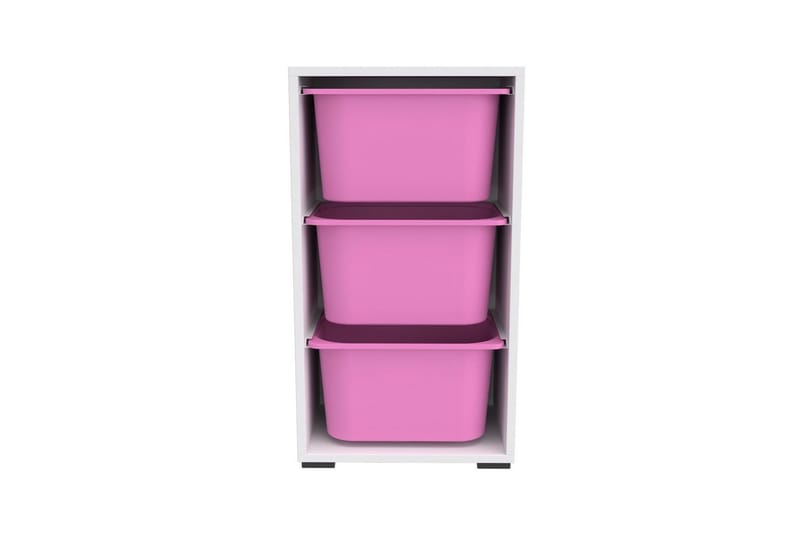 Multifunktionsskab Kelix Hvid / Pink - Hvid / Pink - Opbevaring - Opbevaring til småting - Kurve & kasser