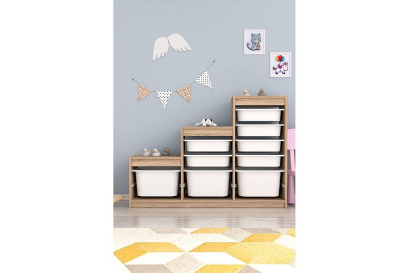 Multifunktionsskab Mobin Sonomo Hvid - Sonomo Hvid - Opbevaring - Opbevaring til småting - Kurve & kasser