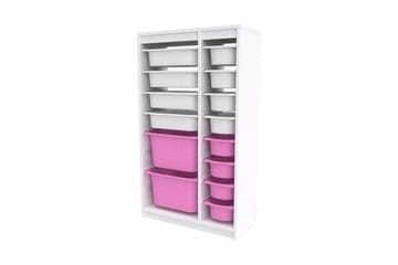 Multifunktionsskab Montana (69 x 112,2 x 29,6 cm) Hvid / Pink