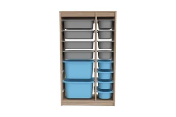 Multifunktionsskab Montana (69 x 112,2 x 29,6 cm) Sonomo Grå / Blå