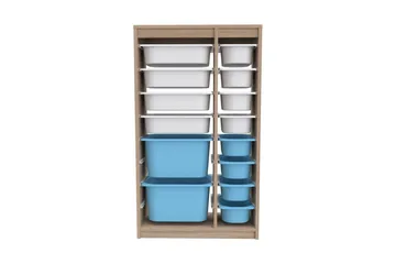 Multifunktionsskab Montana (69 x 112,2 x 29,6 cm) Sonomo Hvid / Blå