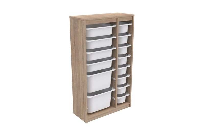 Multifunktionsskab Montana (69 x 112,2 x 29,6 cm) Sonomo Hvid - Sonomo Hvid - Opbevaring - Opbevaring til småting - Kurve & kasser