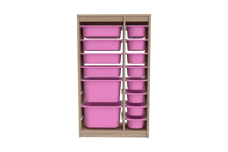 Multifunktionsskab Montana (69 x 112,2 x 29,6 cm) Sonomo / Lyserød, Sonomo / Lyserød