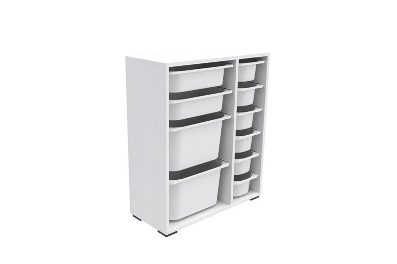 Multifunktionsskab Sosan K6B Hvid - Hvid - Opbevaring - Opbevaring til småting - Kurve & kasser