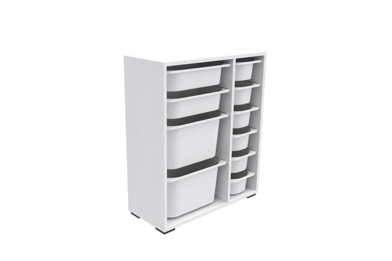 Multifunktionsskab Sosan K6B Hvid - Hvid - Opbevaring - Opbevaring til småting - Kurve & kasser