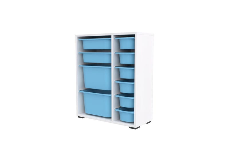 Multifunktionsskab Sosan K6F Hvid / Blå, Hvid / Blå