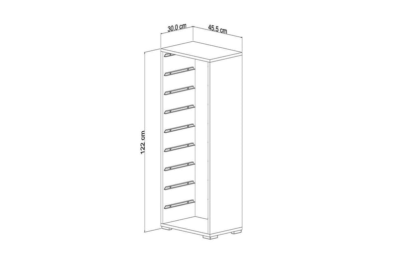 Multifunktionsskab Stribor Hvid / Gul - Hvid / Gul - Opbevaring - Opbevaring til småting - Kurve & kasser
