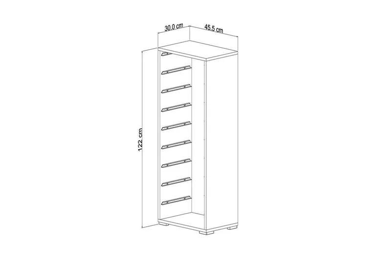 Multifunktionsskab Stribor Hvid - Hvid - Opbevaring - Opbevaring til småting - Kurve & kasser
