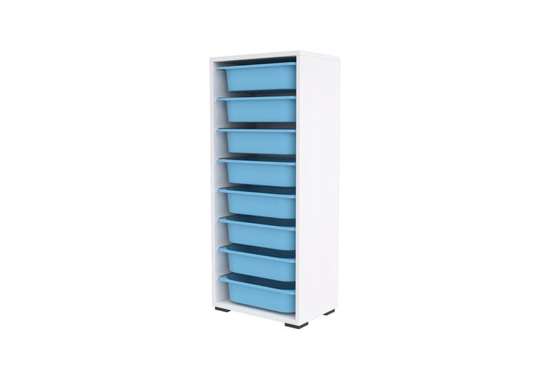 Multifunktionsskab Versa Hvid / Blå - Hvid / Blå - Opbevaring - Opbevaring til småting - Kurve & kasser