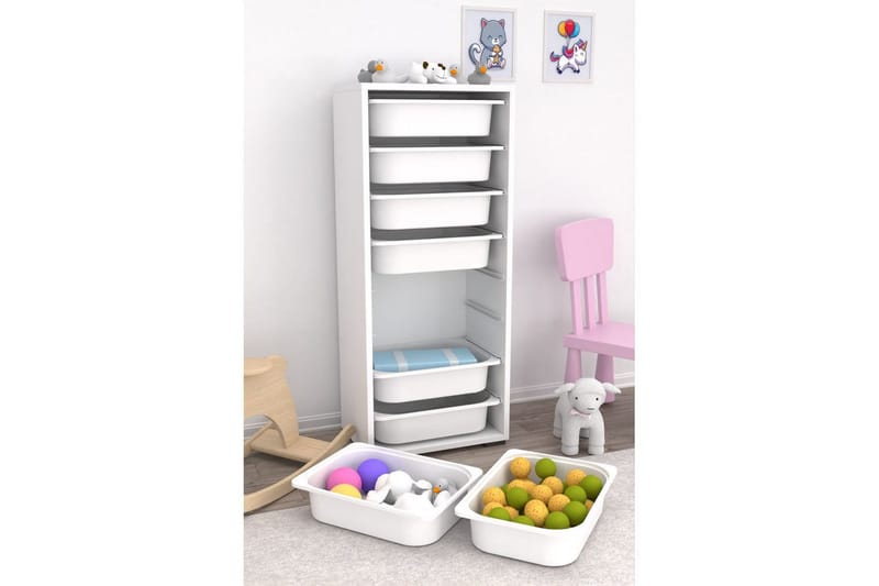 Multifunktionsskab Versa Hvid - Hvid - Opbevaring - Opbevaring til småting - Kurve & kasser