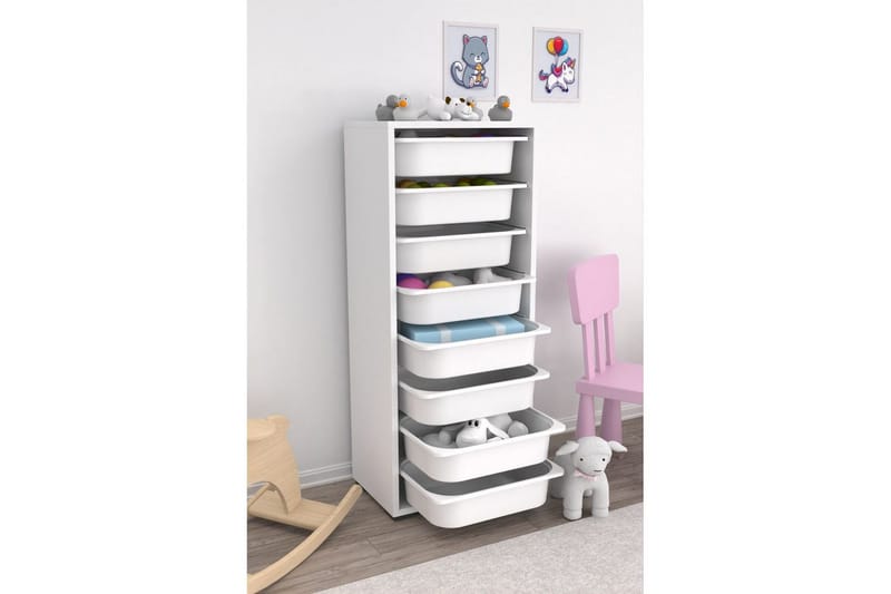 Multifunktionsskab Versa Hvid - Hvid - Opbevaring - Opbevaring til småting - Kurve & kasser