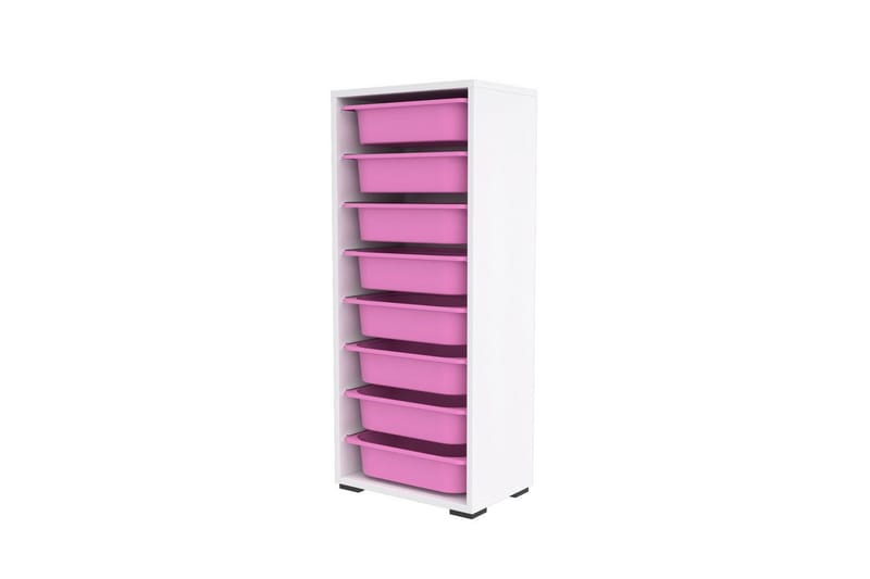 Multifunktionsskab Versa Hvid / Pink - Hvid / Pink - Opbevaring - Opbevaring til småting - Kurve & kasser