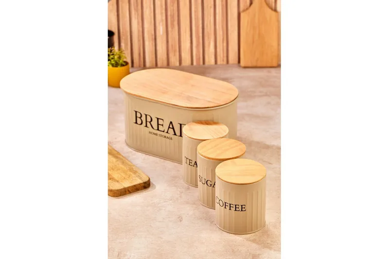 Opbevaringsboks Sæt (4 styks) Selinbridge Brun - Brun - Opbevaring - Opbevaring til småting - Opbevaringsbøtte - Opbevaringsæske