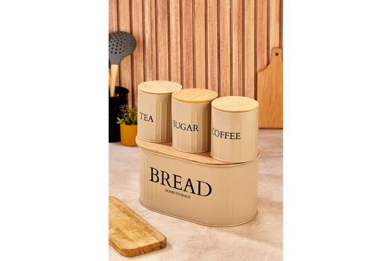 Opbevaringsboks Sæt (4 styks) Selinbridge Brun - Brun - Opbevaring - Opbevaring til småting - Opbevaringsbøtte - Opbevaringsæske