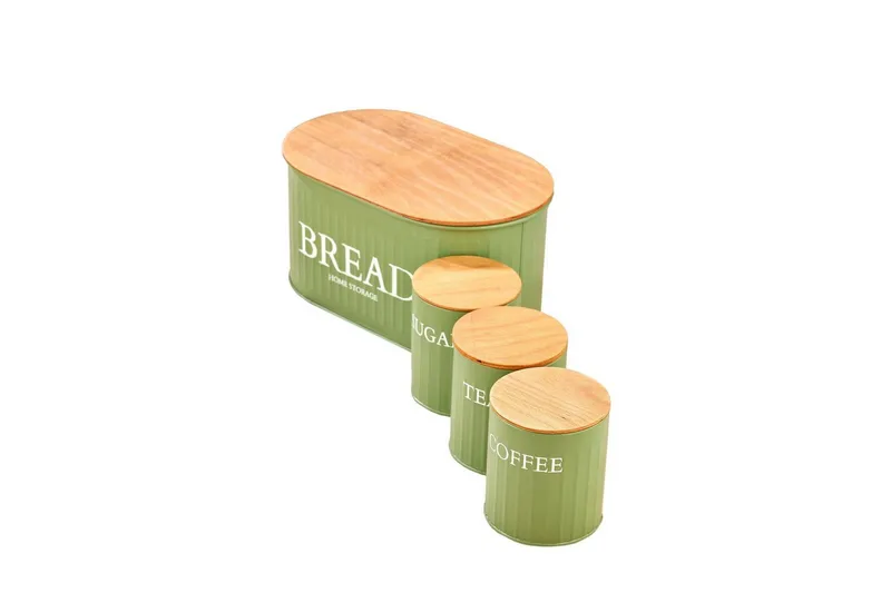 Opbevaringsboks Sæt (4 styks) Selinbridge Grøn - Grøn - Opbevaring - Opbevaring til småting - Opbevaringsbøtte - Opbevaringsæske