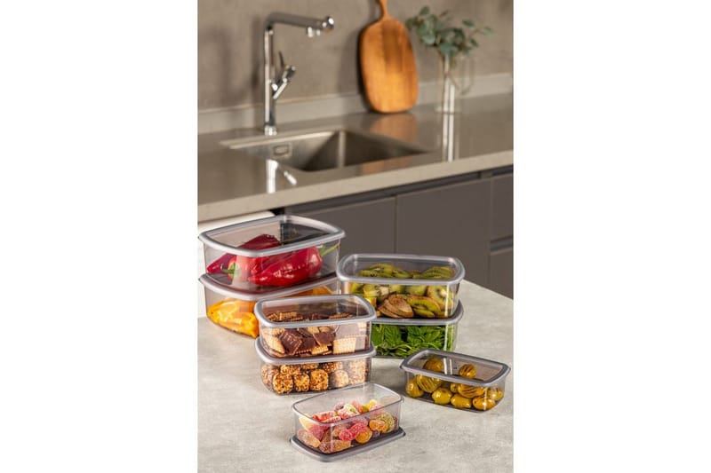 Opbevaringsboks Sæt (8 styks) Rasalas8 Antracit - Mørkegrå - Opbevaring - Opbevaring til småting - Kurve & kasser