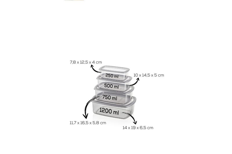 Opbevaringsboks Sæt (8 styks) Rasalas8 Antracit - Mørkegrå - Opbevaring - Opbevaring til småting - Kurve & kasser