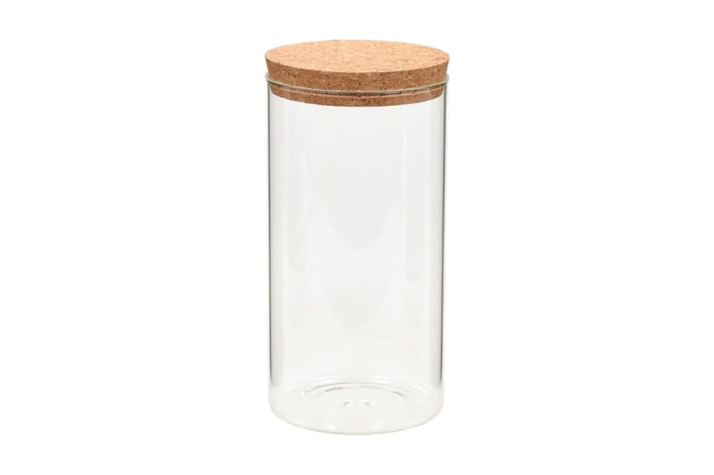 Opbevaringsglas Med Korklåg 6 Stk. 1100 Ml - gennemsigtig - Opbevaring til småting - Opbevaringsbøtte - Dåser & syltetøjsglas