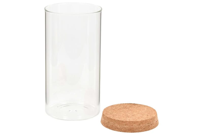Opbevaringsglas Med Korklåg 6 Stk. 1100 Ml - gennemsigtig - Opbevaring - Opbevaring til småting - Opbevaringsbøtte