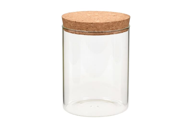 Opbevaringsglas Med Korklåg 6 Stk. 650 Ml - gennemsigtig - Opbevaring til småting - Opbevaringsbøtte - Dåser & syltetøjsglas