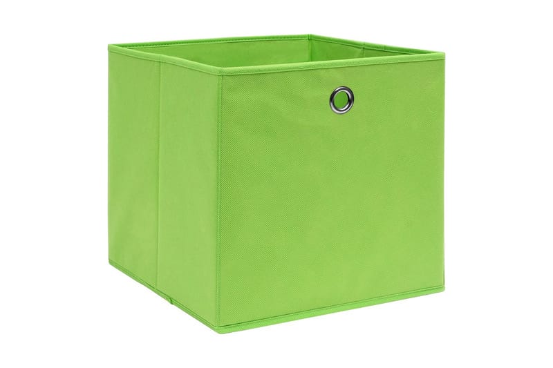 Opbevaringskasser 10 stk. 28x28x28 cm uvævet stof grøn - Grøn - Kurve & kasser