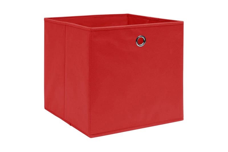 Opbevaringskasser 10 stk. 28x28x28 cm uvævet stof rød - Rød - Opbevaring - Opbevaring til småting - Kurve & kasser
