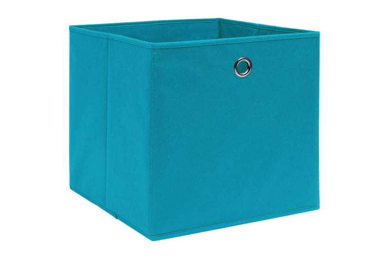 Opbevaringskasser 10 Stk. 32x32x32 Stof Babyblå - Kurve & kasser