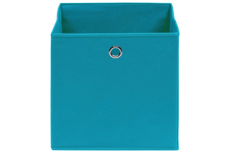Opbevaringskasser 4 stk. 28x28x28 cm uvævet stof babyblå - Blå - Opbevaring - Opbevaring til småting - Kurve & kasser