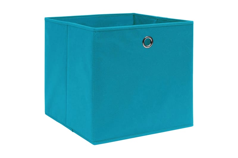Opbevaringskasser 4 Stk. 32x32x32 Stof Babyblå - Kurve & kasser