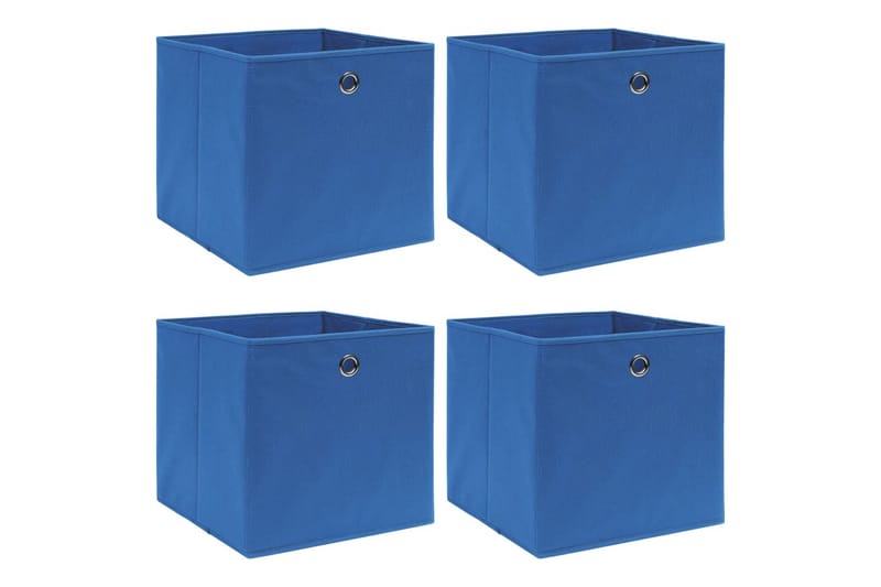 Opbevaringskasser 4 Stk. 32x32x32 Stof Blå - Kurve & kasser