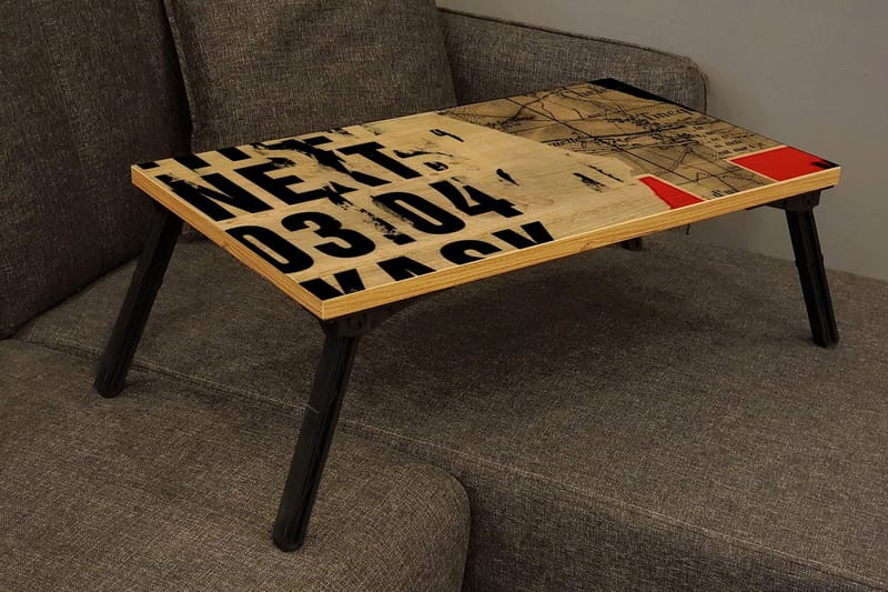 Bourdeau Bærbarcomputer stativ 25 cm - Træ/natur/Sort - Opbevaring - Opbevaring til småting - Opbevaringsstativ - Bærbarstativ