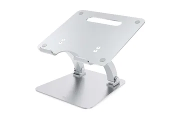 Laptopstativ Desire2 Dual Pivot Riser Justerbar Aluminium Sølv - Sølv - Opbevaring - Opbevaring til småting - Opbevaringsstativ - Bærbarstativ