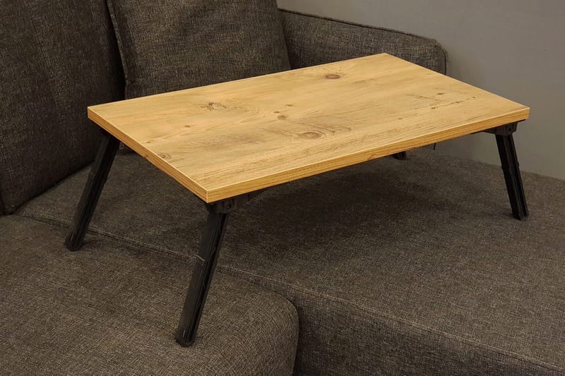 Nekeisha Bærbarcomputer stativ 25 cm - Træ/natur/Sort - Opbevaring - Opbevaring til småting - Opbevaringsstativ - Bærbarstativ