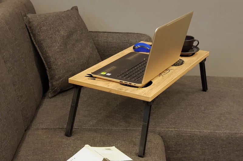 Rademacher Bærbarcomputer stativ 25 cm - Træ/natur/Sort - Opbevaring - Opbevaring til småting - Opbevaringsstativ - Bærbarstativ