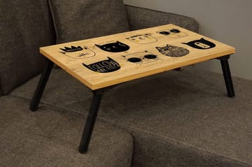 Rademacher Bærbarcomputer stativ 25 cm - Træ/natur/Sort - Opbevaring - Opbevaring til småting - Opbevaringsstativ - Bærbarstativ