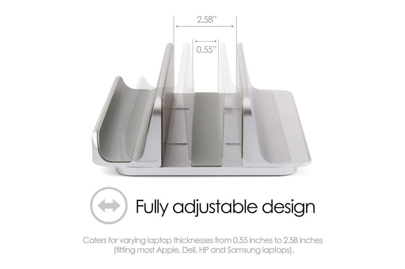 Bordstativ Desire2 2-i-1 Justerbar Aluminium - Sølv - Opbevaring - Opbevaring til småting - Opbevaringsstativ - Bærbarstativ
