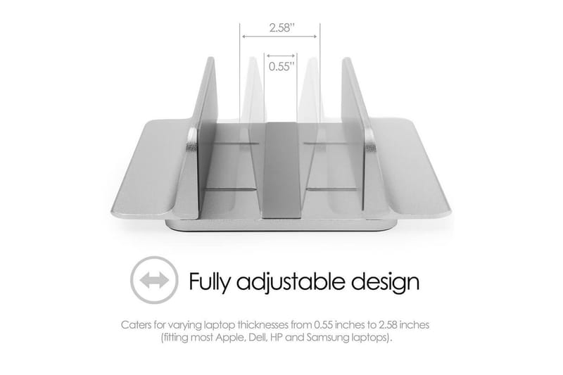 Bordstativ Desire2 til Mac/Ultrabooks - Sølv - Opbevaring - Opbevaring til småting - Opbevaringsstativ - Bærbarstativ