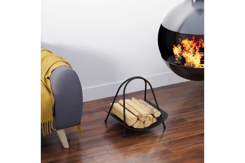 Dekorativt Metal Tilbehør Mirven Sort - Sort - Opbevaring - Opbevaring til småting - Opbevaringsstativ - Brændestativ