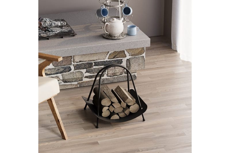 Dekorativt Metal Tilbehør Mirven Sort - Sort - Opbevaring - Opbevaring til småting - Opbevaringsstativ - Brændestativ