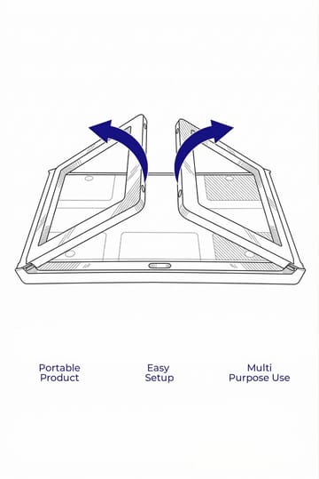 Laptop Standing Desk Hanah Home Pulver - Opbevaring - Opbevaring til småting - Opbevaringsstativ - Bærbarstativ