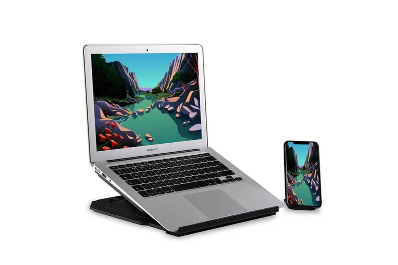 Laptopstativ Desire2 2-i-1 360 Roterbar Sort - Sort - Opbevaring - Opbevaring til småting - Opbevaringsstativ - Bærbarstativ
