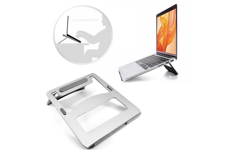 Laptopstativ Desire2 Bærbar Sølv - Sølv - Opbevaring - Opbevaring til småting - Opbevaringsstativ - Bærbarstativ