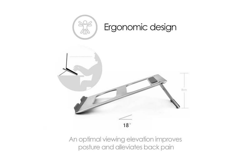 Laptopstativ Desire2 Bærbar Sølv - Sølv - Opbevaring - Opbevaring til småting - Opbevaringsstativ - Bærbarstativ